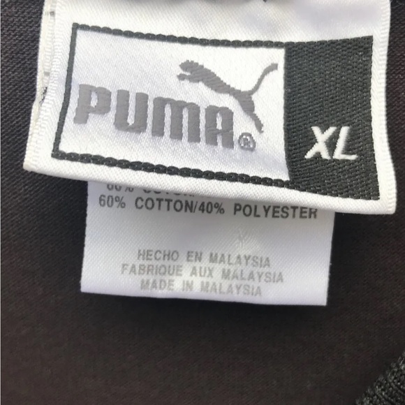 Puma NFL New Orleans Saints Short Sleeve Sweatshirt Size XL Black Embroidered - Picture 3 of 5